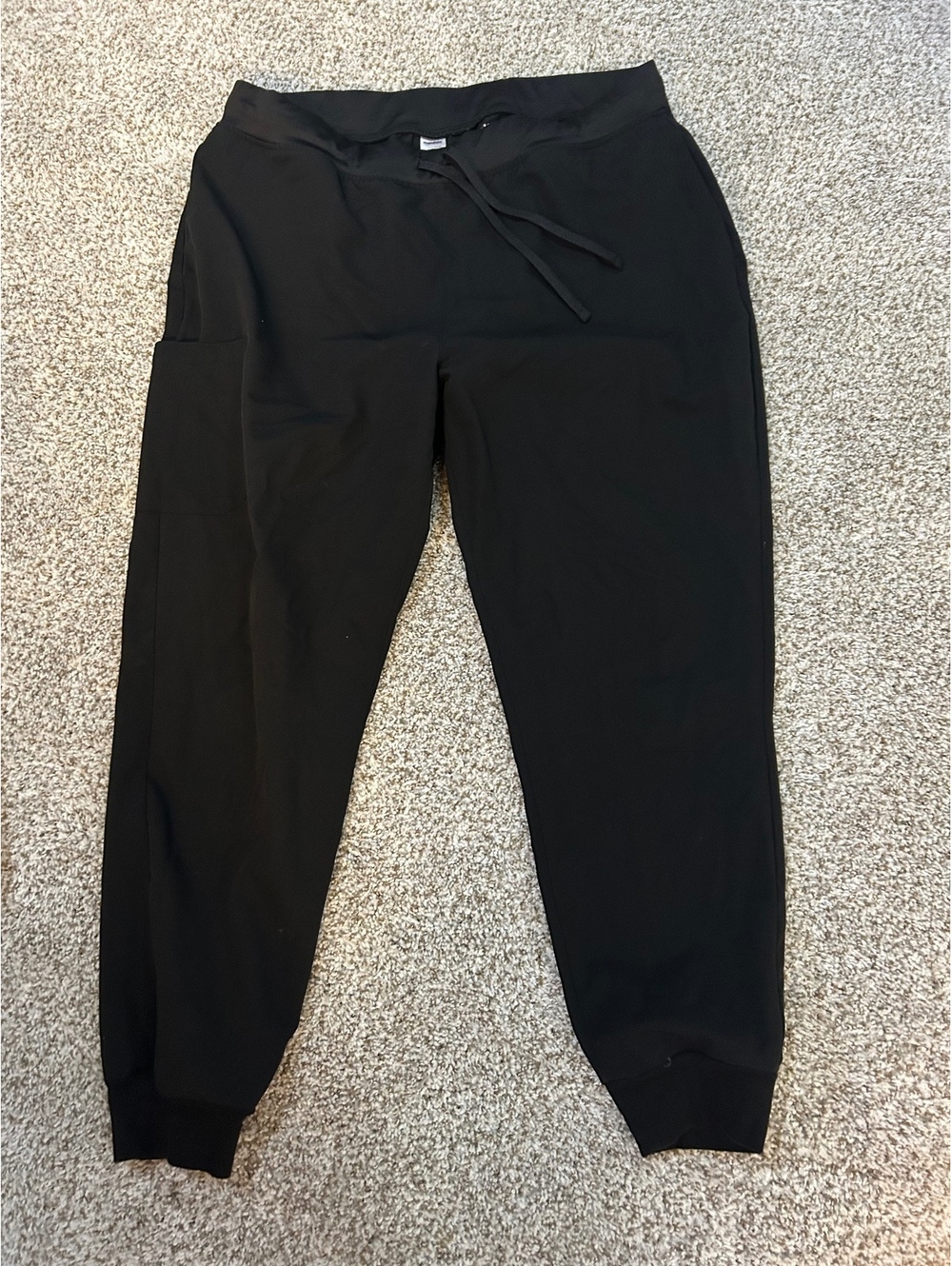 Mandala Black Jogger Scrub Pants